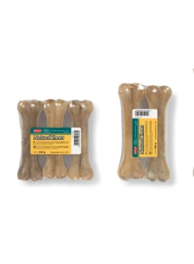 Padovan Natural Chew Bones for Dogs – 2 pcs (180 g, 16.5 cm) & 3 pcs (210 g, 14 cm) - Image 1